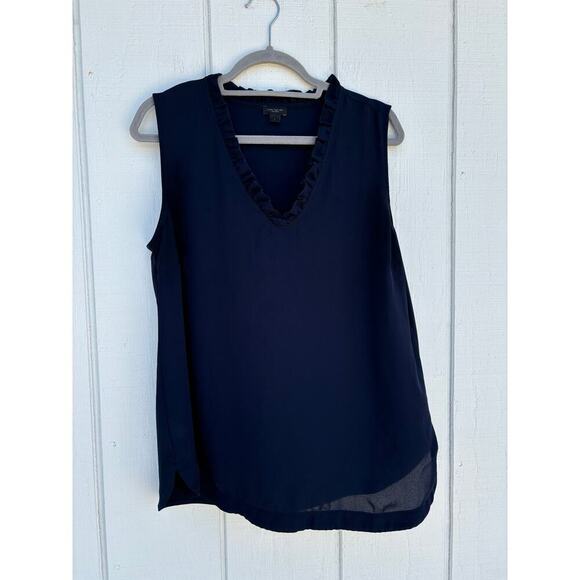 Bundle of TWO Ann Taylor Outlet Sleeveless Blouses, Sz L - Picture 2 of 8